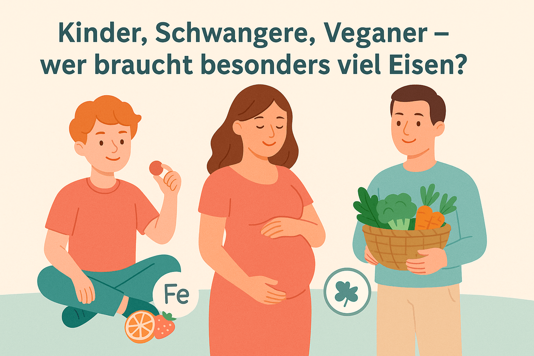 Kinder, Schwangere, Veganer – wer braucht besonders viel Eisen?