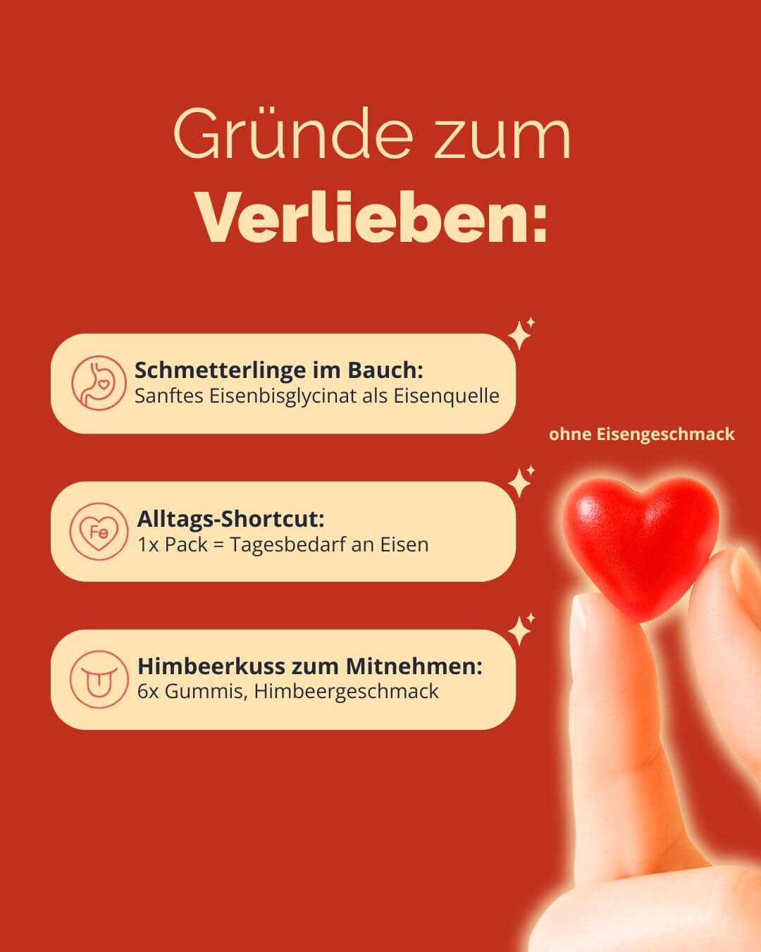 Himbeer Eisen-Gummies