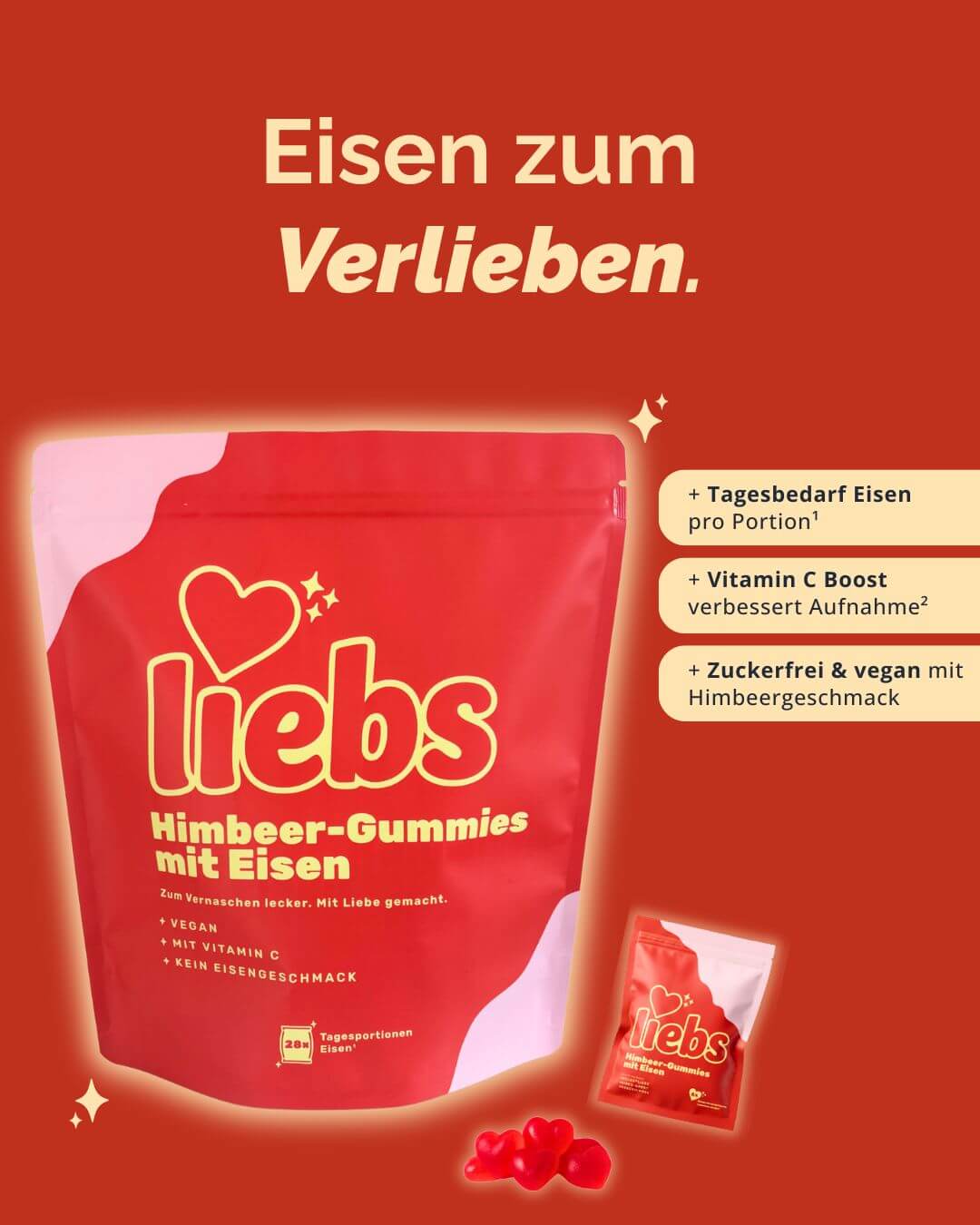 Himbeer Eisen-Gummies